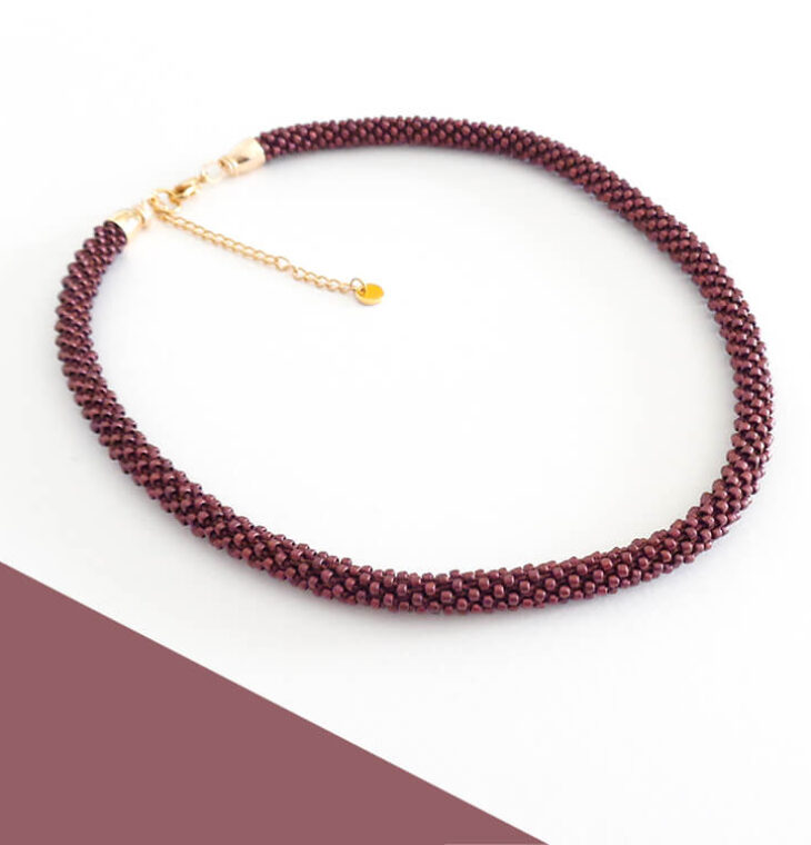 Collana sottile rame antico. Modello Snake Slim