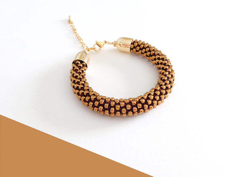 Bracciale color bronzo, modello "Snake"