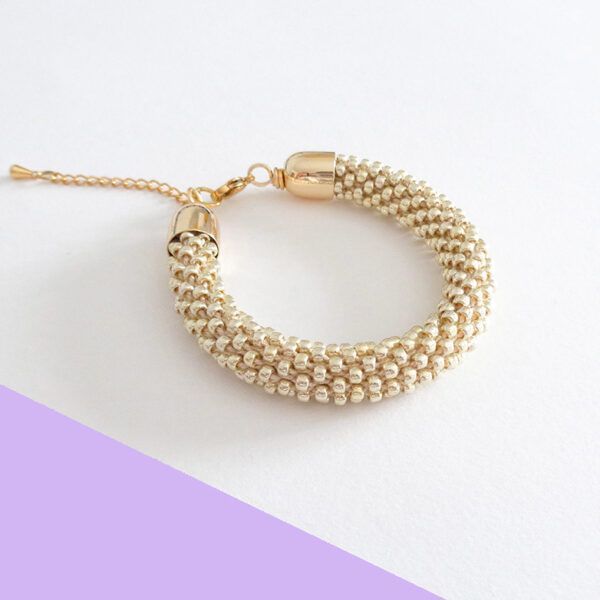 Bracciale alluminio chiaro, modello "Snake"