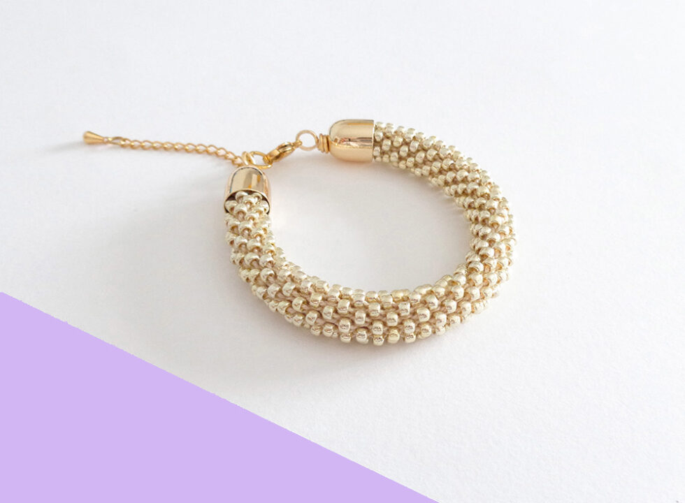 Bracciale alluminio chiaro, modello "Snake"