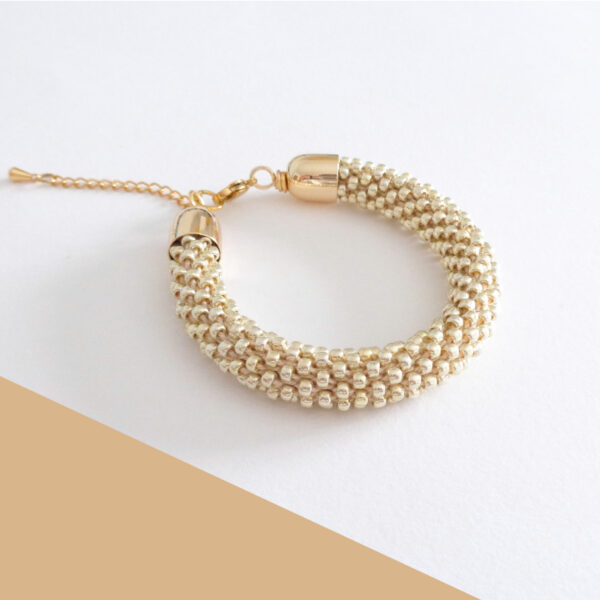 Bracciale alluminio chiaro, modello "Snake"