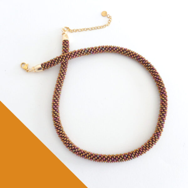 Collana sottile color iris gold. Modello Snake Slim.