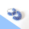 Orecchini color celeste zaffiro, Little Hoop, misura 3 cm