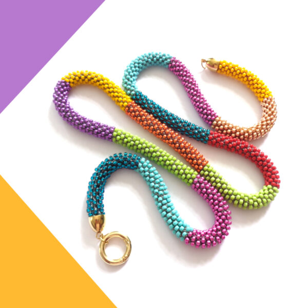 Collana lunga colori Primavera, Modello Simply Stripes Classic