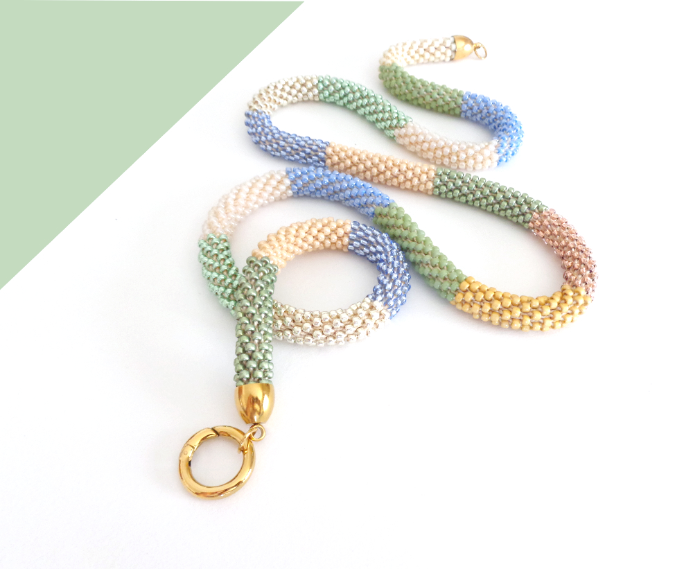 Collana lunga colori Estate, Modello Simply Stripes Classic